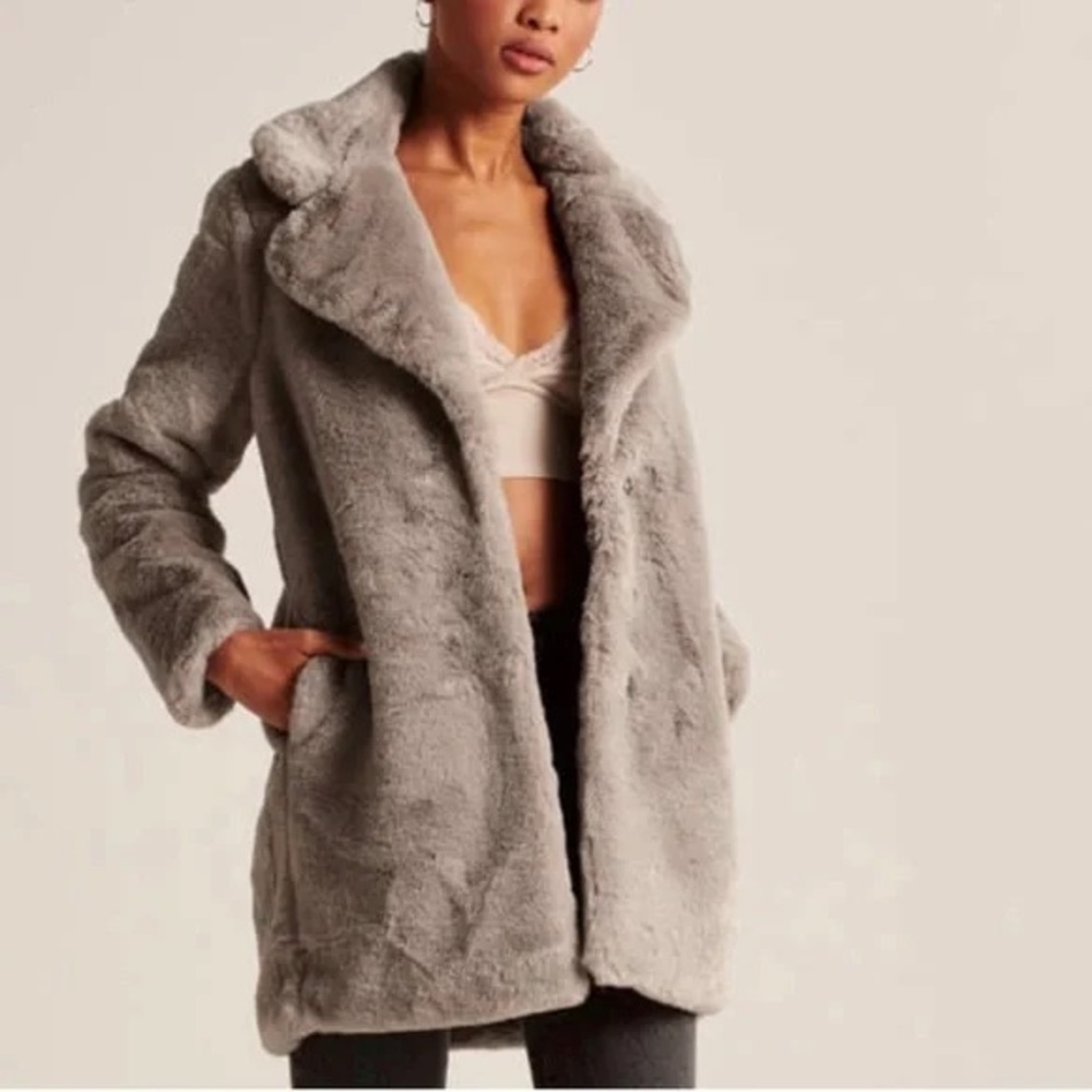 Abercrombie Faux Fur Coat